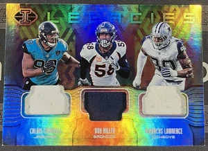 2018 Illusions Calais Campbell Von Miller DeMarcus Lawrence Triple Patch /50 - Picture 1 of 2