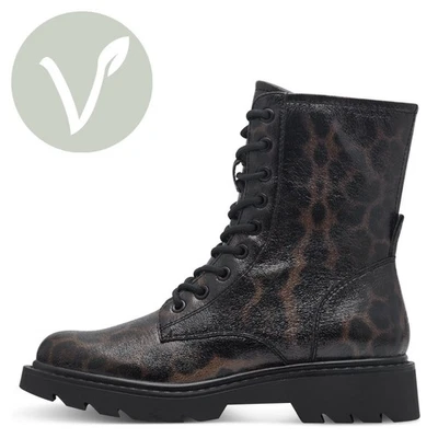 Tamaris Stiefelette 1-25918-43 360 Schnürboot Vegan leopard Touch-it Fußbett