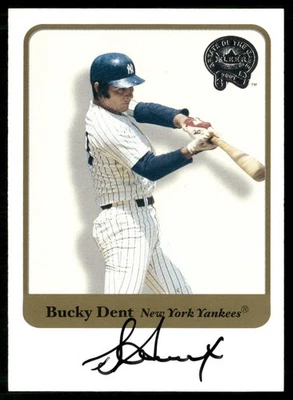 Bucky Dent 2001 Fleer Greats of the Game Autographs #NNO AU New York Yankees - Image 1 of 2
