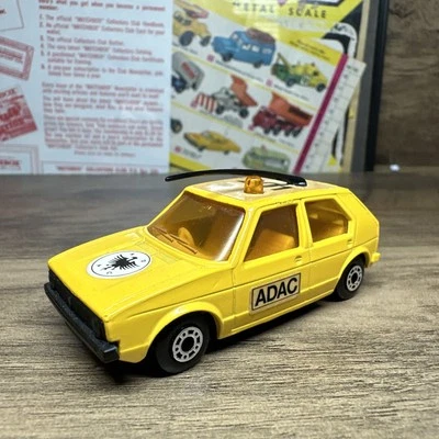 Matchbox Lesney Superfast 7 VW Golf ADAC Yellow Japanese Variant Loose 1/64 - Image 1 of 4