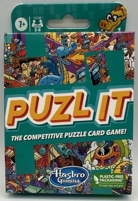Hasbro Gaming Puzl It Game Competitive Puzzle Kids Card Game Hasbro Pizza Party - Image 1 of 4