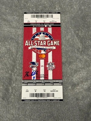 Blake Snell Auto Signed 2018 1st All Star Game Ticket Stub Dodgers Padres ASG - Image 1 of 3