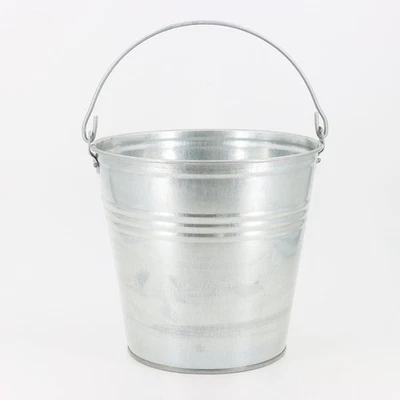 Seau 10L Robuste et polyvalent de jardin en Acier galvanisé avec poignée - Terre - Photo 1/4