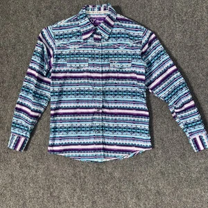Camicia Cowgirl Hardware ragazza acqua manica lunga L bottoni perlati design stile SW - Foto 1 di 12