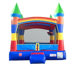 Pogo Crossover Bouncy Castle Inflatable Bounce House Rainbow Bouncer Kids Jumper - Picture 1 of 6