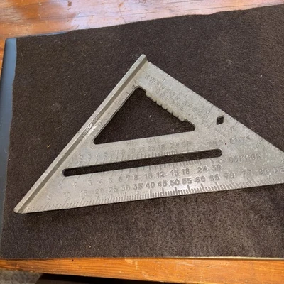 Vintage 1987 SWANSON SPEED SQUARE USA - Aluminum 7" - Measuring / Framing Tool - Image 1 of 2