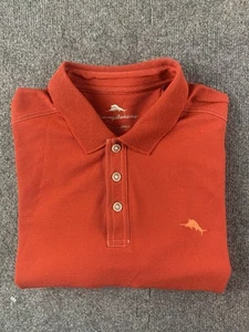 Camisa Polo Tommy Bahama Para Hombres Supina Mezcla Algodón Manga Talla L Roja - Imagen 1 de 9