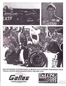 1995 Adrian Fernandez Galles DeLong Racing Mercedes-Benz Lola Indy Car postcard - Picture 1 of 1