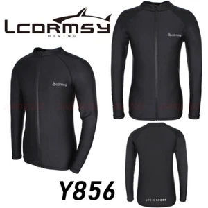 HERREN LANGARM RASH GUARD LONGSLEEVE UV SCHUTZ SHIRT BADEMODE SURFEN TAUCHEN 856 - Picture 1 of 2