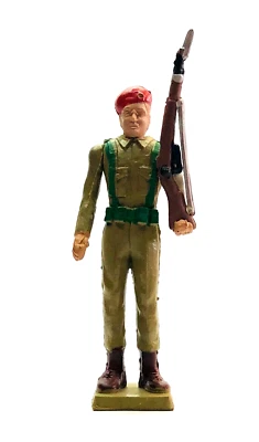 VINTAGE AOHNA ATHENA ΑΘΗΝΑ RED BERET SOLDIER PLASTIC SOLDIER USED RARE - Image 1 of 4