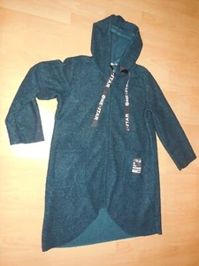 Made in Italy Oversize Übergang Boucle Mantel Petrol XL 44/46 NEU - Bild 1 von 6