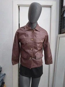 VERA PELLE  Giacca in vera pelle usato donna woman rame scuro Tg XS XYC1126L - Imagen 1 de 10