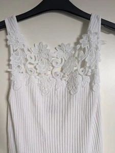 Women's Y2K Morgan De Toi White Floral Dress Size 10 - Picture 1 of 4