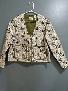 Disney Parks Quilted Bambi Jacket Thumper Flower V-Neck Ladies Size Medium  NEW - Picture 1 of 7