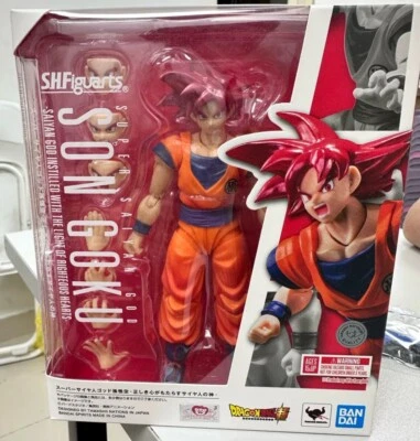 Bandai S.H.Figuarts Dragon Ball Super Saiyan God Son Goku Action Figure SHF Toy - Imagem 1 de 4