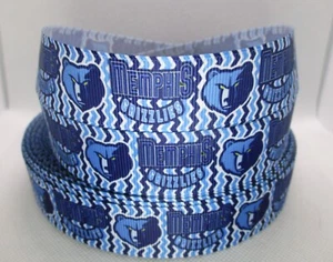 Memphis Grizzlies NBA Basketball 1" Grosgrain Ribbon YOUR CHOICE: 5 or 10 Yards - Picture 1 of 3