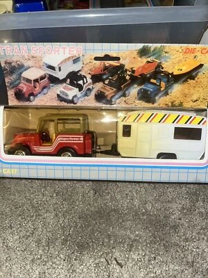 Tran Spotter Jeep W/ Trailer Die Cast W/pull Back Action - Image 1 of 4
