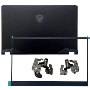New For MSI Vector GP77-13V MS-17K3 LCD Back Cover+Front Bezel+Hinges Black - Picture 1 of 4