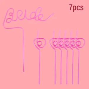 1Set Bridal Shower Straws Love Heart Drinking Straw Bride to Be Wedding Decorati - Picture 1 of 23