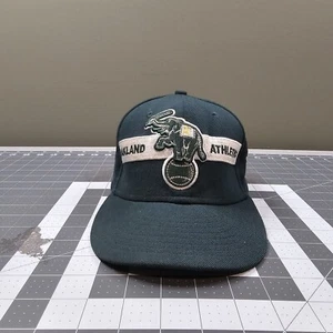 Oakland A's Snapback Hat Cap New Era Elephant Green Wool Baseball MLB Athletics - Picture 1 of 9