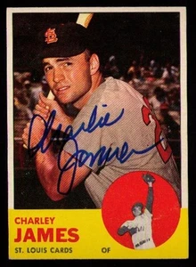 Tarjeta 1963 Topps #83 Charley James St. Louis Cardinals autografiada firmada ex++ - Imagen 1 de 2