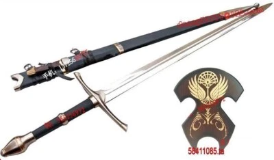 S4804 MOVIE LOTR RÉPLICA GUARDIAN RANGER STRIDER ESPADA CON VAINA Y PLACA 51" Foto 1 de 4