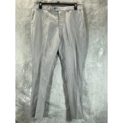 ORIGINAL PENGUIN Men's Light Grey Sharkskin Flat Front Dress Pants SZ 38 - Image 1 of 4