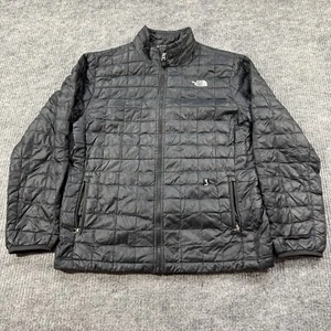 The North Face Jacket Black Thermoball ECO Quilted Coat Youth Size XL Distressed - Picture 1 of 24