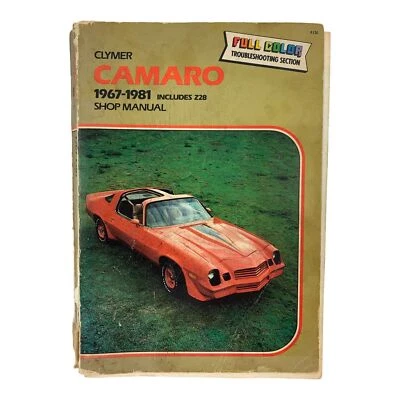 Clymer Camaro 1967-1981 включает в себя Z28 магазин ремонт техническое обслуживание руководство книга б/у - Изображение 1 из 4