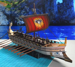Jason and the Argonauts Argo Ship Handcraft Paper Model Kit Handmade Toy - Picture 1 of 6