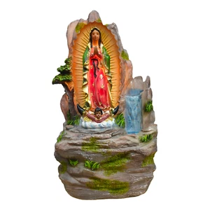 Our Lady Of Guadalupe Resin Water Fountain | Virgen De Guadalupe | 18 Inch - Picture 1 of 2