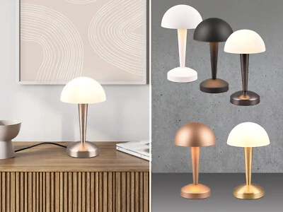 REALITY LEUCHTEN LED Tischleuchte Nachttischlampe mit Touch Funktion dimmbar Pilzlampe Pilzform