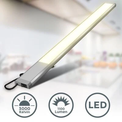 LED Unterbauleuchte Küche 230V Aufbaustrahler 57cm Schrank Wand-lampe 10W silber - Bild 1 von 4