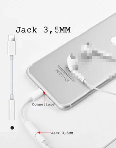 Adattatore convertitore a jack 3.5MM cuffie AURICOLARI per iphone 8 PIN 5 6 7 8 - Foto 1 di 4