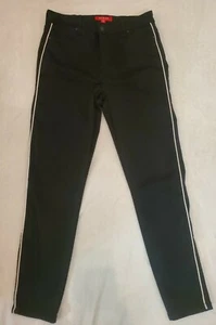 Guess Black High Waist Pants With White Stripe M - Picture 1 of 8