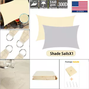 US Outdoor Wasserdicht Schirm Segeln Terrasse Sonnenschirm Markise Garten Sonnendach Camping - Bild 1 von 14