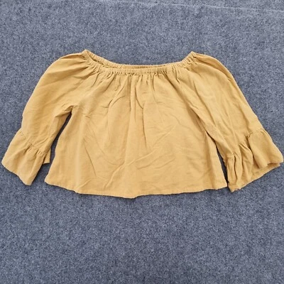 Camisa Billabong Mujer 10 Amarilla Informal Algodón Recortada Manga 3/4 Verano Talla 10 Foto 1 de 4