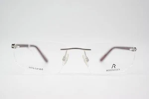 Glasses Rodenstock R 2274 Silver Burgundy Rimless Eyeglasses Frame New - Picture 1 of 6