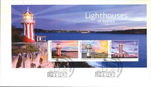 2018 Australia Lighthouses Of Sydney Mini Sheet First Day Cover, VGC - Imagen 1 de 1