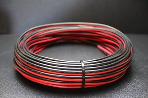 12 GAUGE 25 FT RED BLACK ZIP WIRE AWG CABLE POWER GROUND STRANDED COPPER CAR - Picture 1 of 8