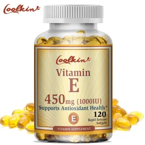 Vitamina E 1000 UI 450mg Cápsulas - Apoya la Salud de la Piel, Cabello y Ojos, Antienvejecimiento - Imagen 1 de 11