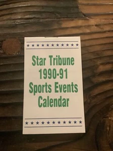 RARO 1990-91 Star & Tribune Calendario de Eventos Deportivos Northstars Vikings Twins Gopher - Imagen 1 de 9