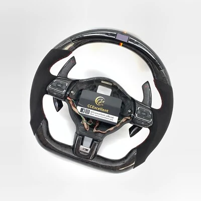 Carbon Fiber Steering Wheel Fit For Volkswagen MK6 Golf 6 R GTI Jetta 2008-2014 - Imagem 1 de 4
