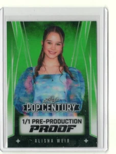 2025 Leaf Pop Century Alisha Weir GREEN PRE PRODUCTION PROOF TRUE 1/1 - Picture 1 of 1