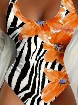 Full Coverage One-Piece Swimsuit - 4XL Plus Size 20 - Bathing Suit ✨ FREE SHIP - Image 1 of 3