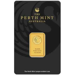10 Gram 9999 Solid Gold Perth Mint Kangaroo Investor Ingot Bar Sealed Certified - Picture 1 of 4