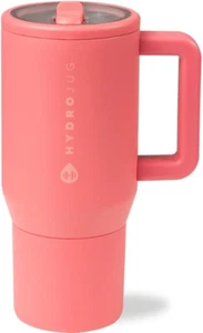 Traveler - 20 Oz Water Bottle with Handle & Flip Straw - Fits in Cup Holder, Lea - Picture 1 of 8