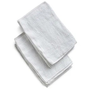 100% Cotton White Multi-Purpose Terry Towel 13" x 17", 12 Pack - Picture 1 of 2