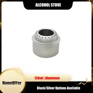 120ml Spirituskocher Camping Tragbar Brenner Outdoor Backpacking Kochen Aluminium - Bild 1 von 5