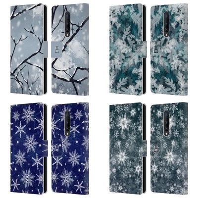 HEAD CASE DESIGNS WINTER PRINTS LEATHER BOOK WALLET CASE FOR ONEPLUS PHONES - Image 1 of 4